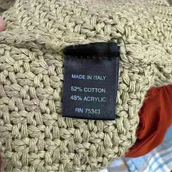 Berretti Made In Italy Beige Knitted Crossover Cardigan Sweater Women's Medium - Picture 2 of 6